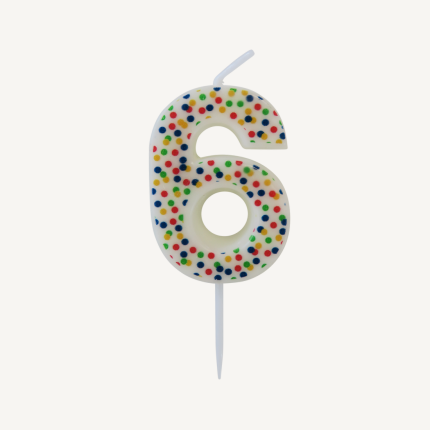 LYS TIL KAGE M/PRIKKER TAL 6 H: 7,5 CM. 1 STK.