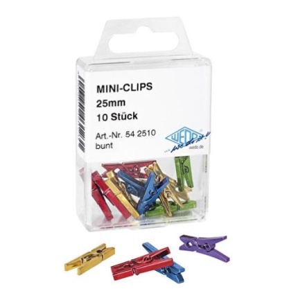 MINI "TØJKLEMME" - ÆSKE M. 10 STK