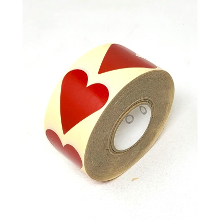 GAVEMÆRKER - HJERTER 40 x 48 MM - RØD 1000 stk.