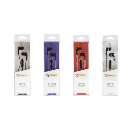 EARPHONE M/MIKROFON HVID (S-BOX)