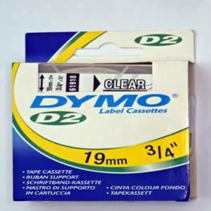 61910-DYMO D2 6-9000 TAPE - 19mm - KLAR