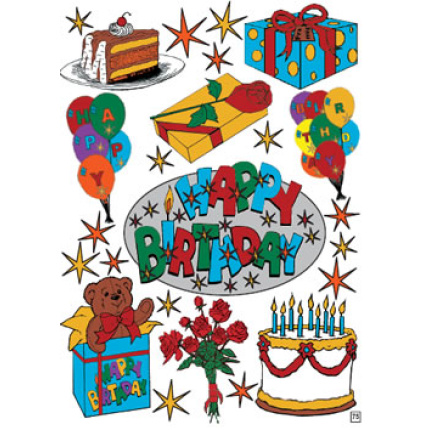 STICKERS HAPPY BIRTHDAY KAGER / GAVER