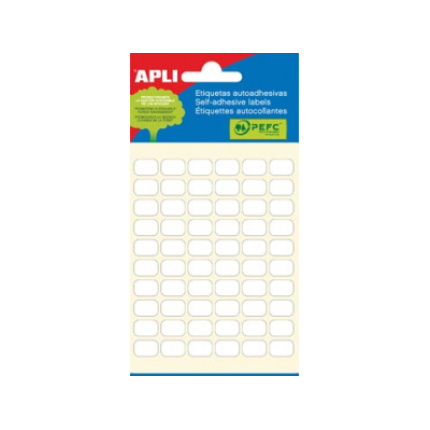 ETIKET  8 X 12 MM - HVID