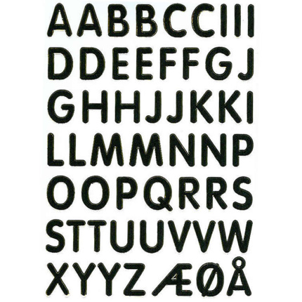 STICKERS GULD BOGSTAVER