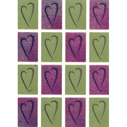 STICKERS HJERTER GULD / ROSA