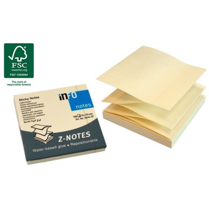 STICKY NOTES GULE Z 75 X 75 MM 100 BLADE
