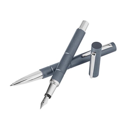 SKRIVESÆT "MONTARO" BALL & FYLDEPEN GREY/KROM