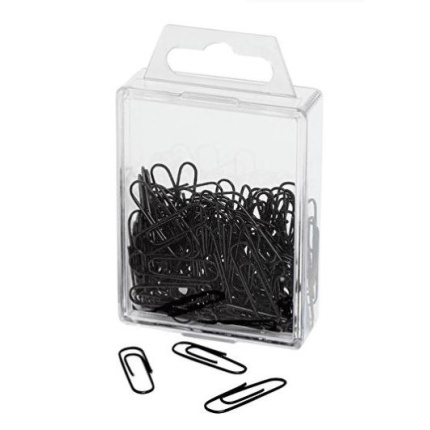 PAPIR CLIPS WEDO 27mm 100 STK - SORT