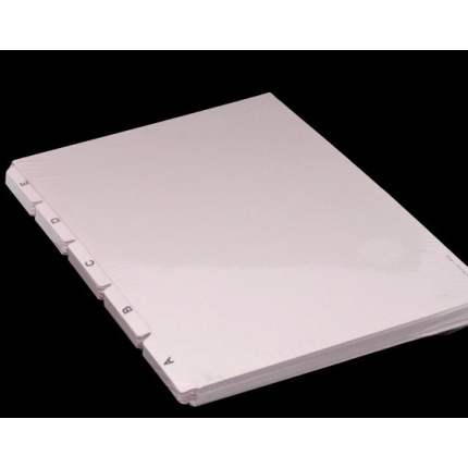 Kartoteksalfabet DKF -  A4, 25-delt GUL