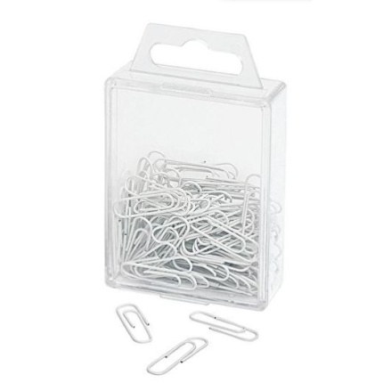 PAPIR CLIPS WEDO 27mm 100 STK - HVID