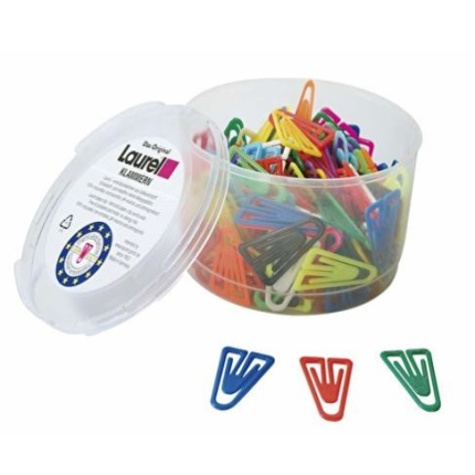 PAPIR CLIPS LAUREL 35 mm ASS. FARVER CA. 200 STK