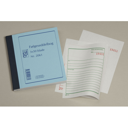 FØLGESEDDEL GF2061 108X150MM 3X50 BLADE