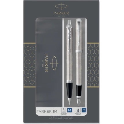 PARKER IM - SÆT - BALLPEN OG FYLDEPEN - STÅL