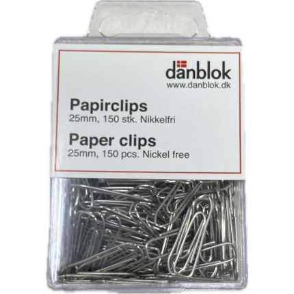 PAPIR CLIPS GALV 25 MM - 150 STK.