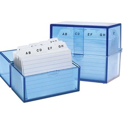 KARTOTEKSKASSE A8 PLAST MED 100 KORT