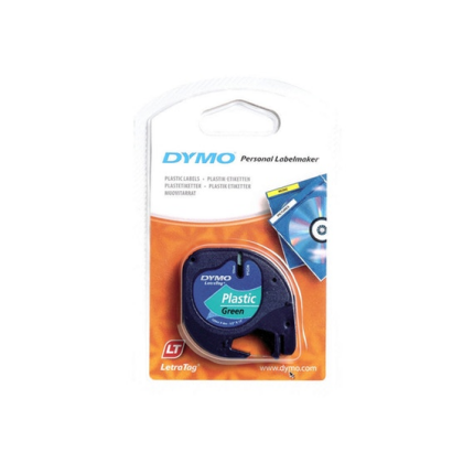 91224 DYMO LETRATAG PLASTTAPE, GRØN