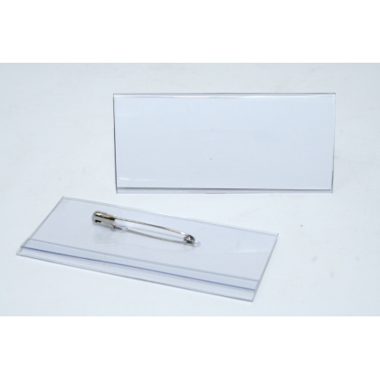 KONGRESMÆRKE M. NÅL & INDSTIK - 30X70 MM - 10 STK.