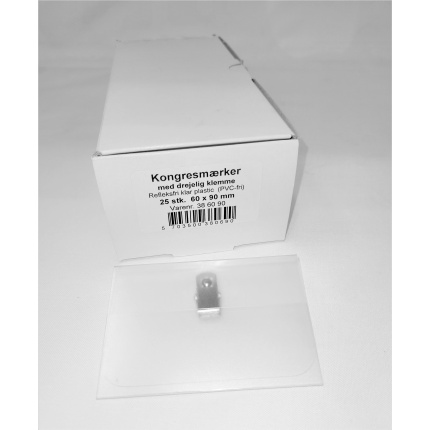 KONGRESMÆRKER 51X80, M. KLEMME, U/INDSTIK