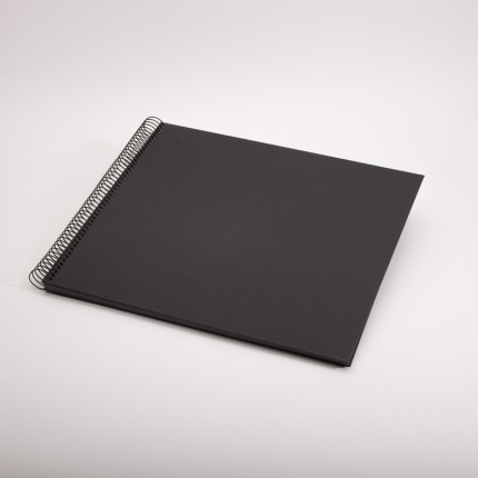 SPIRALALBUM 35X30CM SORT 40 SORTE SIDER