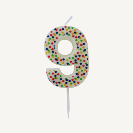 LYS TIL KAGE M/PRIKKER TAL 9 H: 7,5 CM. 1 STK.