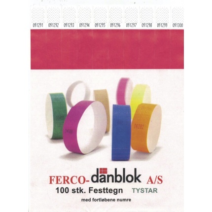 FESTTEGN TYSTAR - RØD 100 STK - KRYMPEPAKKET