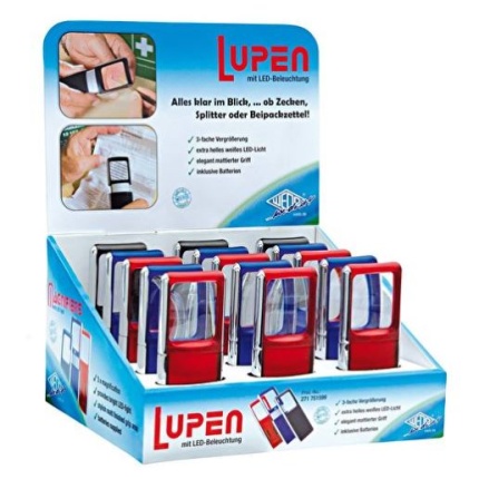 LUP M/LED LYS ASS. FARVER 15 STK I DISPLAY