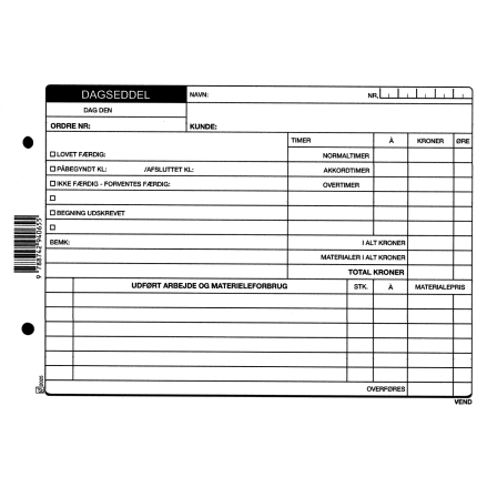 DAGSEDDEL GF2025 200X148MM 1X100 BLADE