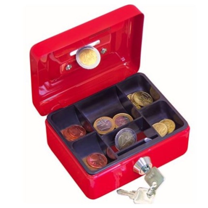 MINI PENGEKASSE M/MØNTINDKAST ASS. FV - WEDO