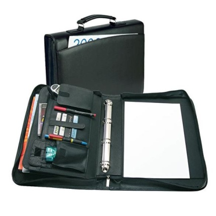 KONFERENCEMAPPE A4 M/HANK LÆDER LOOK