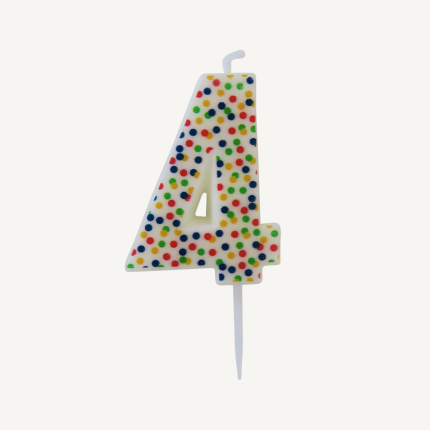 LYS TIL KAGE M/PRIKKER TAL 4 H:7,5 CM 1 STK.