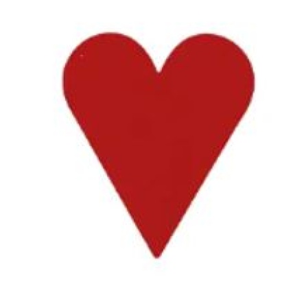 GAVEMÆRKER - HJERTER RØD 20x23/1000