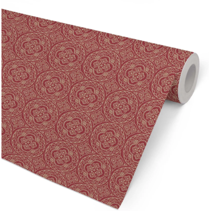 ØKONOM 38 CM "ORIENT - VINRØD OG GULD" 5 KG 154 M