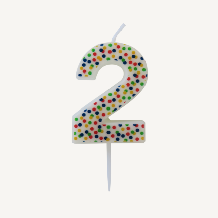 LYS TIL KAGE M/PRIKKER TAL 2 H: 7,5 CM 1 STK.