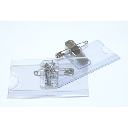 KONGRESMÆRKE M. NÅL & KLEMME 30X60 UDEN INDSTIK