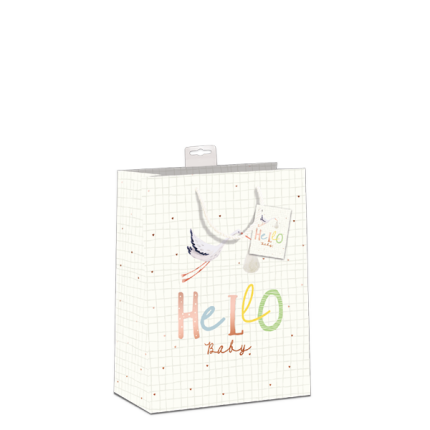 GAVEPOSE STR. M "HELLO BABY" 18x23x10 CM