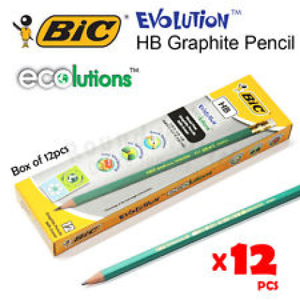 BLYANTER - BIC EVOLUTION 655 M/VISKEL (12 STK.)