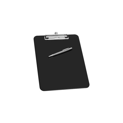 CLIPBOARD A4 - MED PENHOLDER - SORT