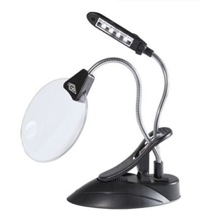 LUP -  BORDLAMPE/LUP MED LED LYS - SORT