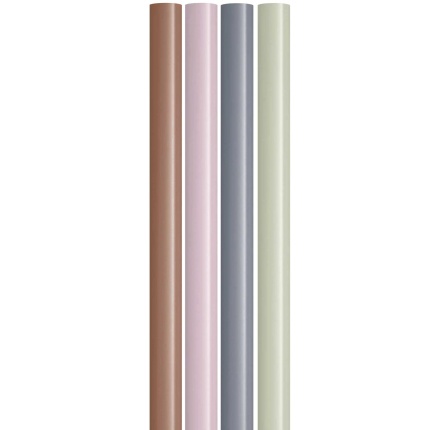 GAVEPAPIR 0,7 X 4M - 4 ASS. ENSFARVET (50 RL)