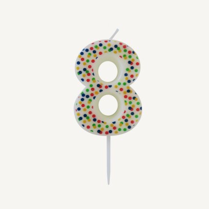 LYS TIL KAGE M/PRIKKER TAL 8 H: 7,5 CM 1 STK.