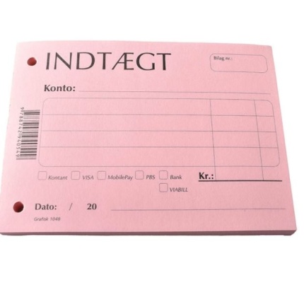 INDTÆGTS BILAG 1048 145X105MM CA.100 BLADE