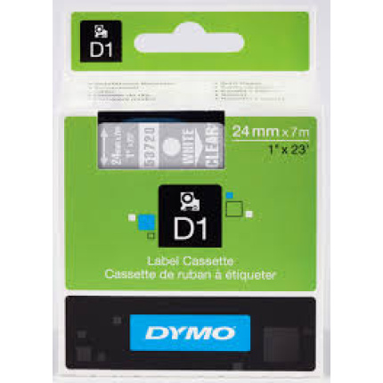 53720-DYMO D1 TAPE - 24mm - HVID/KLAR