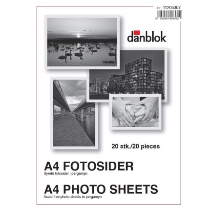 FOTOSIDER SYREFRIT A4 SORT 20 ARK