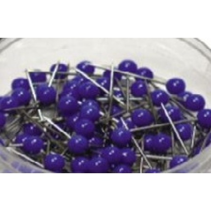 KORTNÅLE / MAP PINS - Ø4 - 16MM - BLÅ. 100 STK.