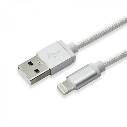 USB KABEL 1,5M 8 PINS 2,0 SILVER