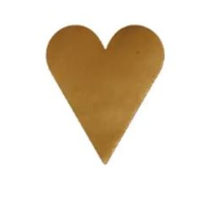 GAVEMÆRKER - HJERTER GULD 40x48/1000 (SKAFFEVARE)