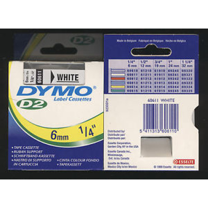 60611-DYMO D2 - 6-9000 TAPE - 6mm - HVID