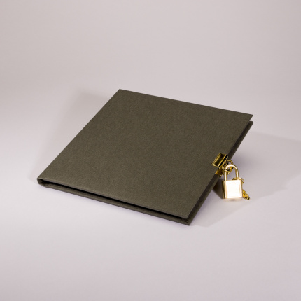 DAGBOG 16,5X16,5 - 96 SIDER - GRÅ