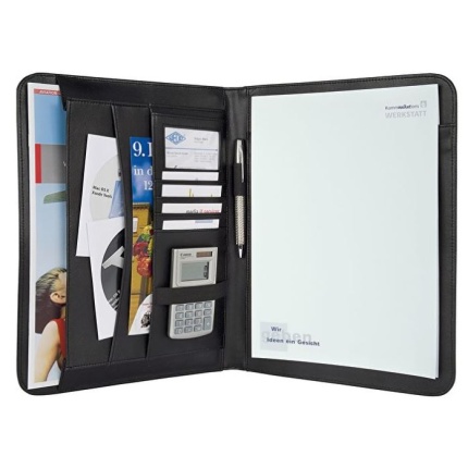 KONFERENCEMAPPE A4 LÆDER LOOK