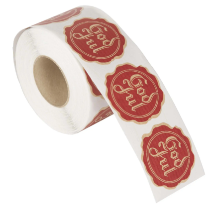 GAVEMÆRKER " GOD JUL" 500 STK - 48x48MM